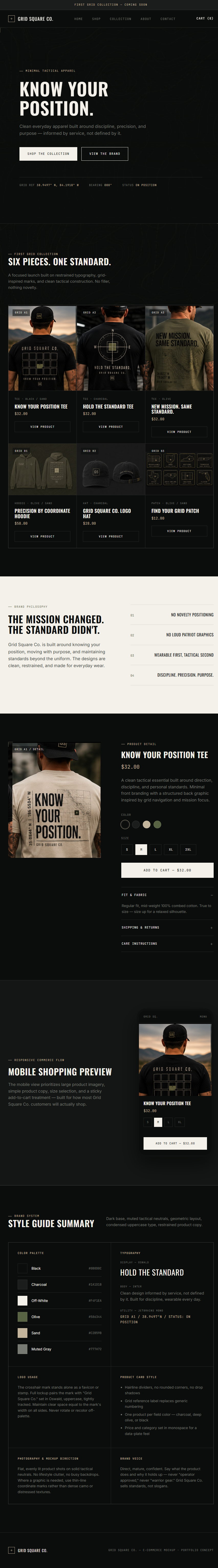 Grid Square Co. apparel storefront